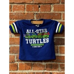 TMNT Teenage Mutant Ninja Turtles Boys Jersey Shirt‎ Blue Green 18 Months 2015